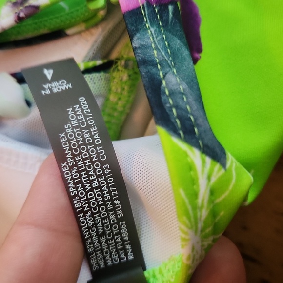 TORRID Neon Green, Floral Bikini Set, Size 4 - Picture 10 of 16